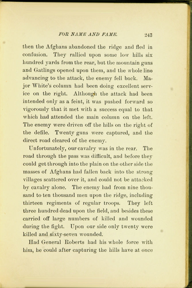 Scan 0261 of For name and fame, or, Through the Afghan passes
